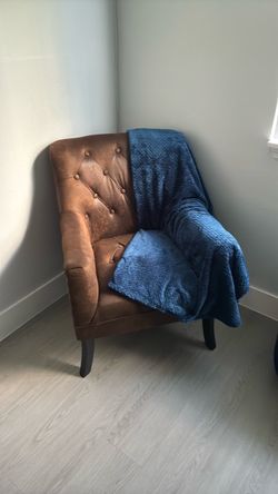 Brown Tufted Accent Chair