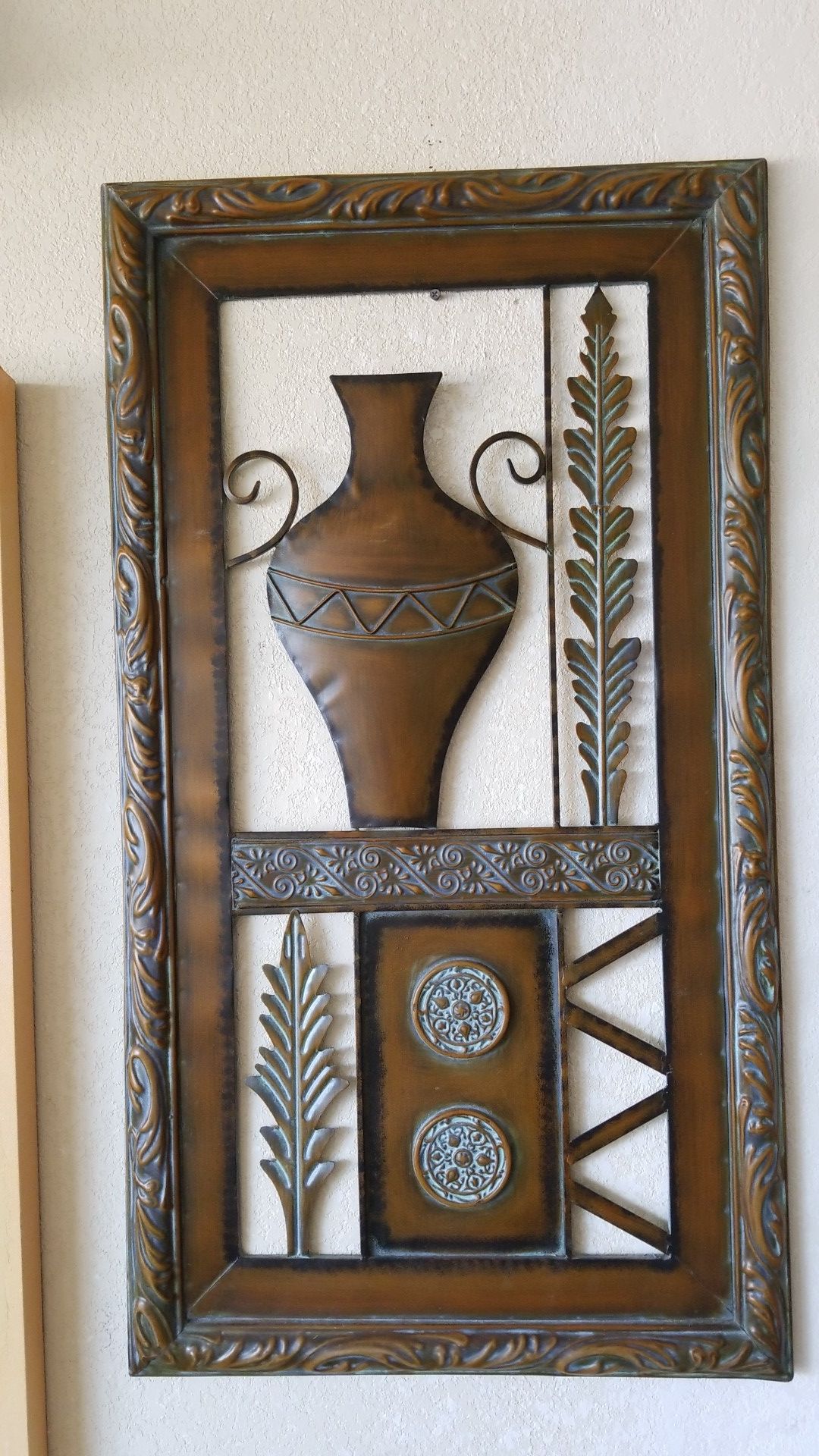 Metal frame art work