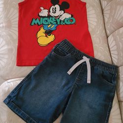 Boy's Short And Tee Set Size 7
