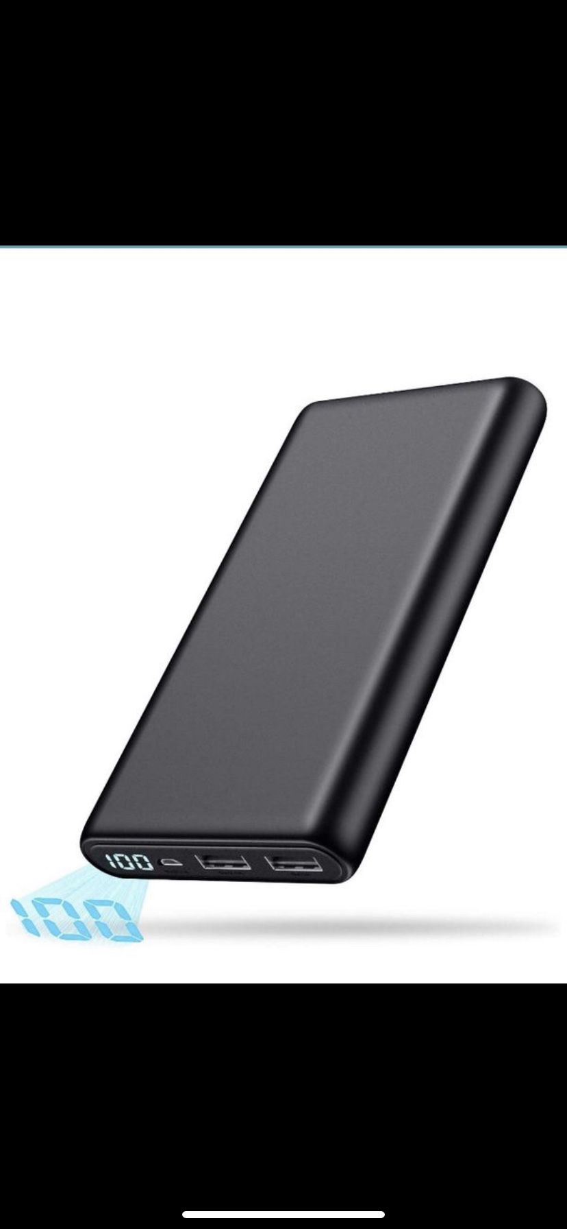 Portable Charger Power Bank 24800mAh High Capacity External Battery Pack Dual Output Port with LCD Digital Display Portable Phone Charger for Smart P