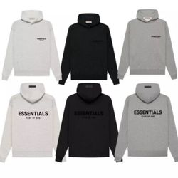 ESSENTIALS HOODIES AND PANTS LARGES AND MEDIUMS