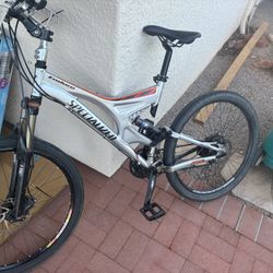 Silver Specialized Enduro Pro 26 Inch Tires FSr Fox, Racing Shocks Bicycle Bike 