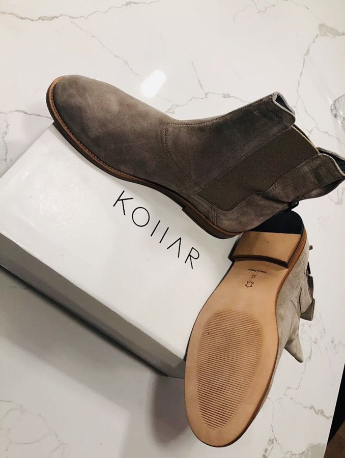 Kollar Clothing - Stone Grey Chelsea Boots