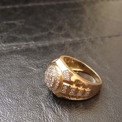Men's Diamond 10k Gold Ring 