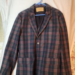 Nifty Genius Kurt Notched Lapel Stretch Blazer in Plaid
