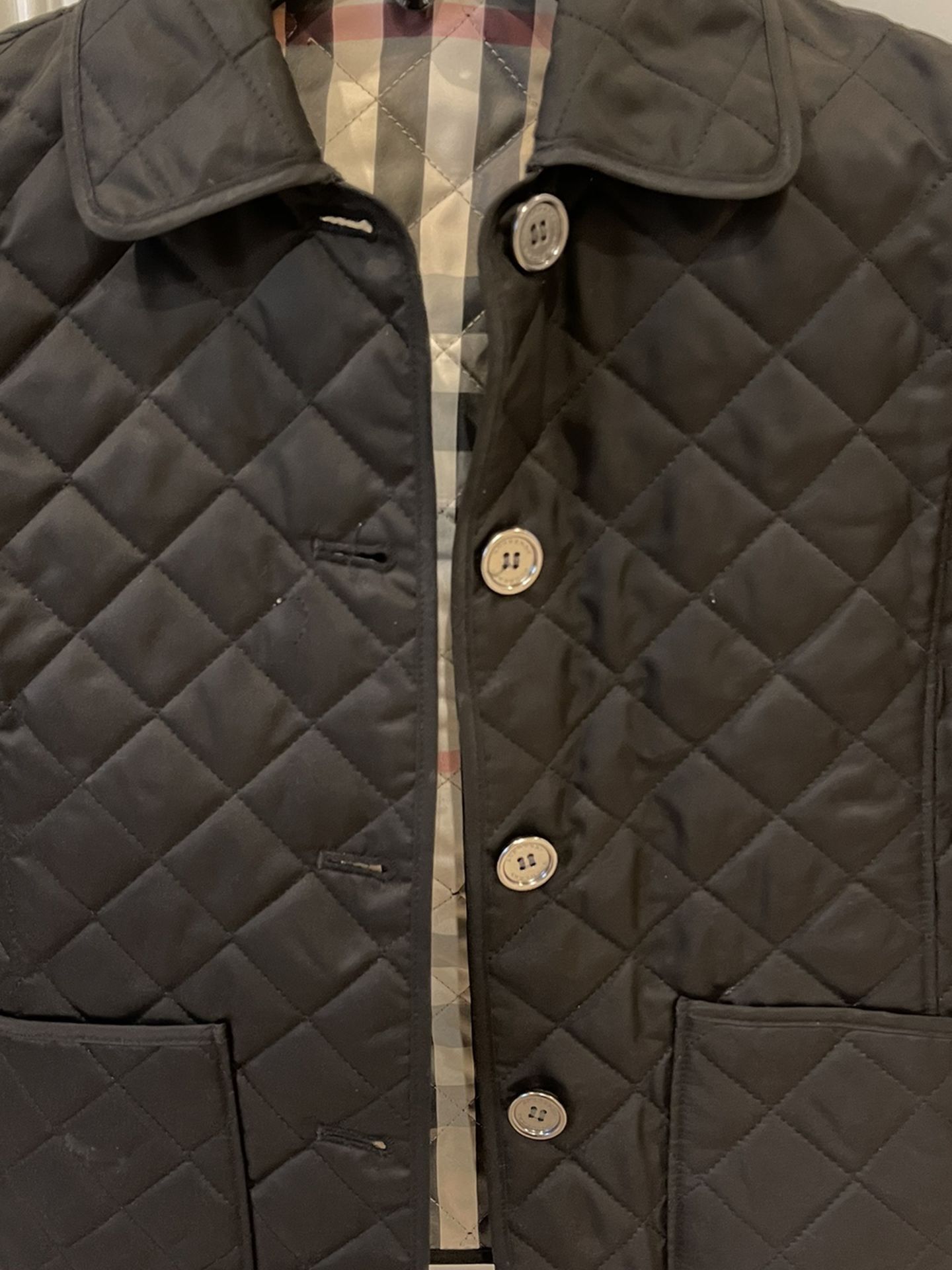 Burberry Quilted Girls Black Jacket