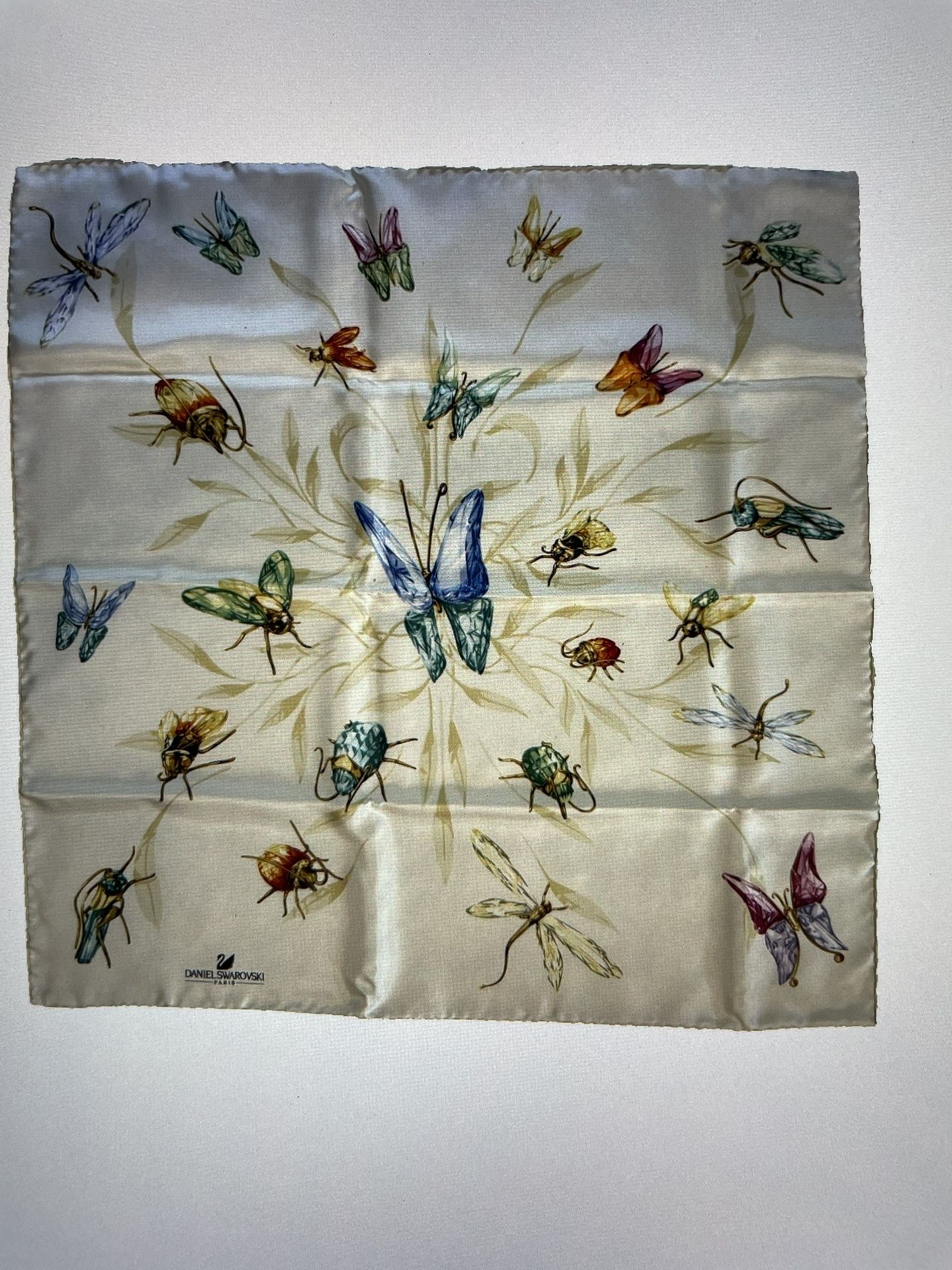 Daniel Swarovski Paris “Bugs Of Paradise”100% Silk Scarf