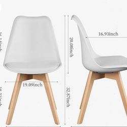 NEW white Leather Dining Chairs