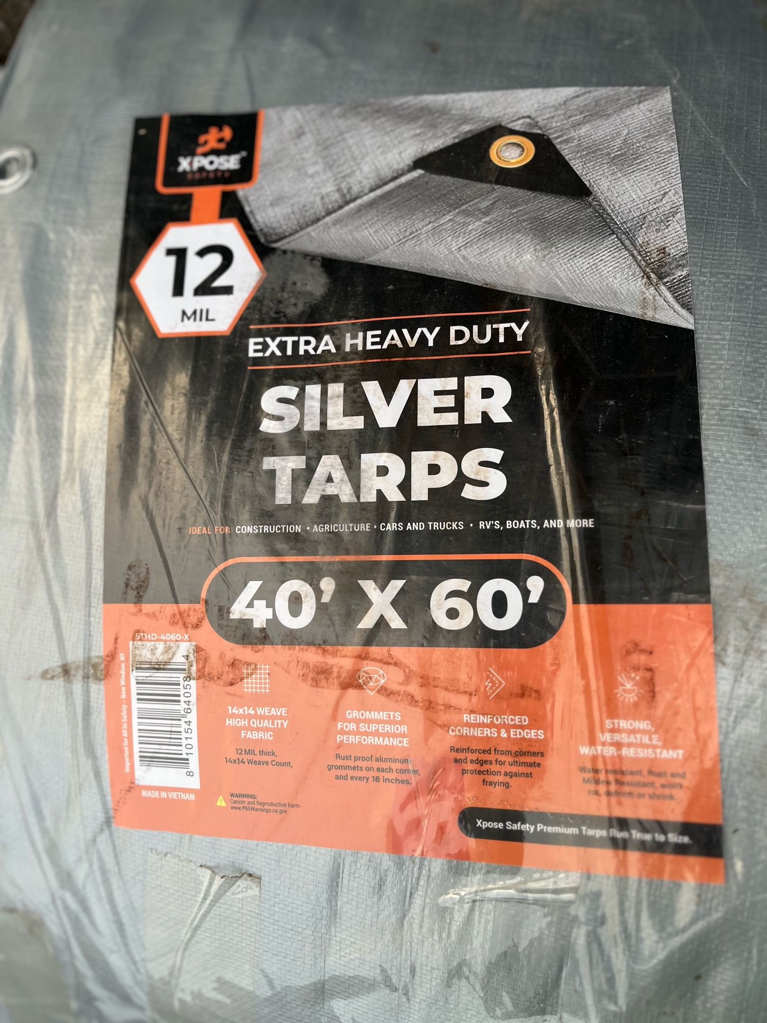 Tarp 40x60 12 mil Thick Extra Heavy Duty