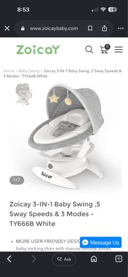 ZOICAY BABY SWING (brand new)