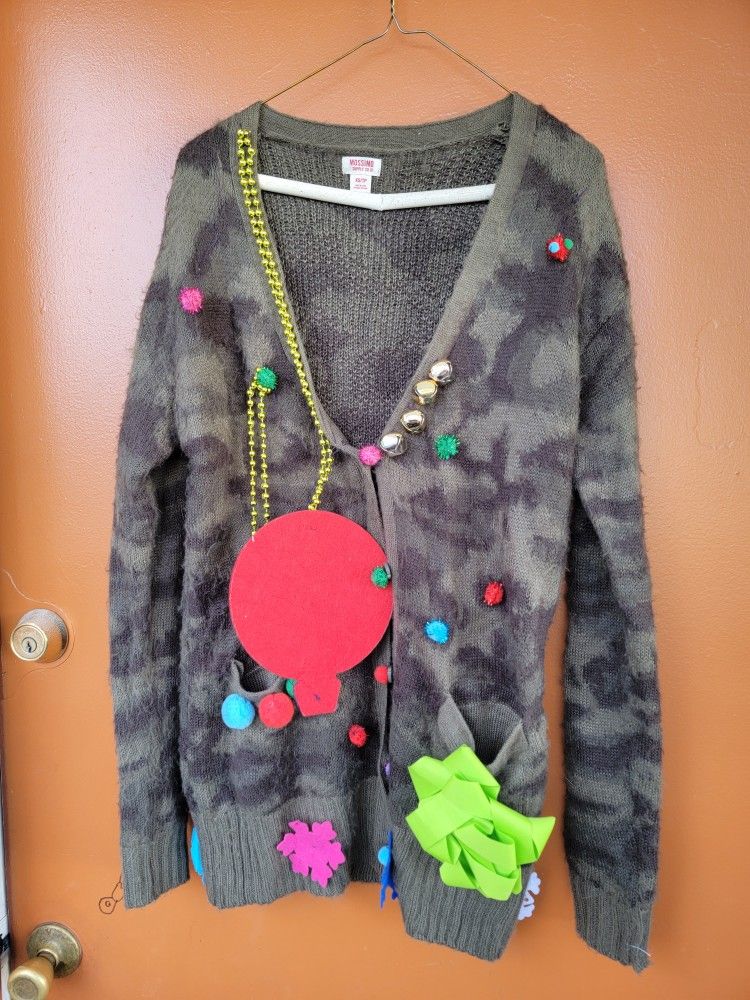 Mossimo Cardigan ugly Christmas sweater