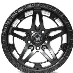 Toyota Tacoma 4 Runner Jeep Wrangler 17x9 New Off Road Wheels New All Terrain Tires Set Flow Form Lite Weight 