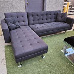 Brand New 2 Pcs Sectional With Futon Bed $239