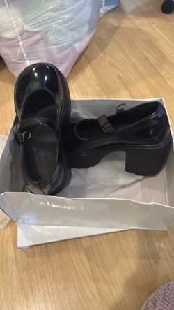 Black Platform Mary Jane Shoes – Women’s Size 35