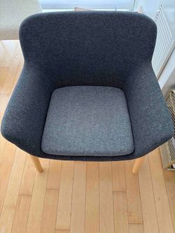 Modern Upholstered Accent Chair with Wood Legs