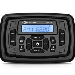 GUZARE Marine Stereo Bluetooth Waterproof Boats Golf Cart Radio Digital Media...