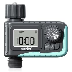 RAINPOINT Sprinkler Timer, Programmable Water Timer for Garden Hose, Outdoor Soaker Hose Timed with Rain Delay/Manual/Automatic Watering System, Digit