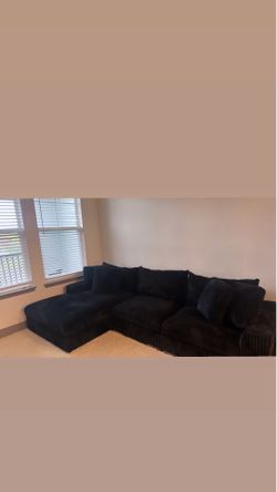 Black sectional couch
