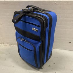 Royal Blue Carry-On 2-Wheel Rolling Luggage by Ciao! 