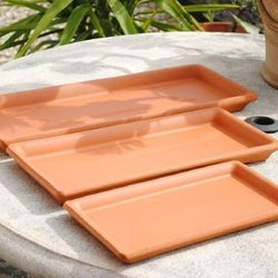  Terra Cotta Rectangular Plant Pot Sauser Box/ House Plant/ Indoor Plant Flower Patio Garden 