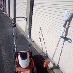 Stihl Electric Mower With Weed eater Tools Only