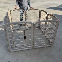 New In Box 34 Inch Tall X 8 Panes Indoor Outdoor Dog Pet Exercise Playpen Fence Kennel Enclosure Crate Barrier Detachable 