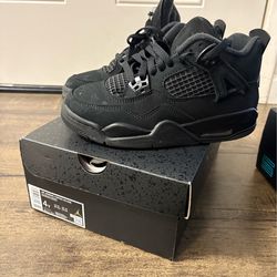 Black Cat Jordan 4 Kids