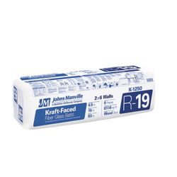 Johns Manville R- 19 Wall Kraft faced Fiberglass Batt Insulation 87.18-sq ft ( 15-in W x 93-in L)