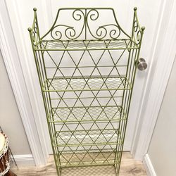 Light green wrought Iron Shelf