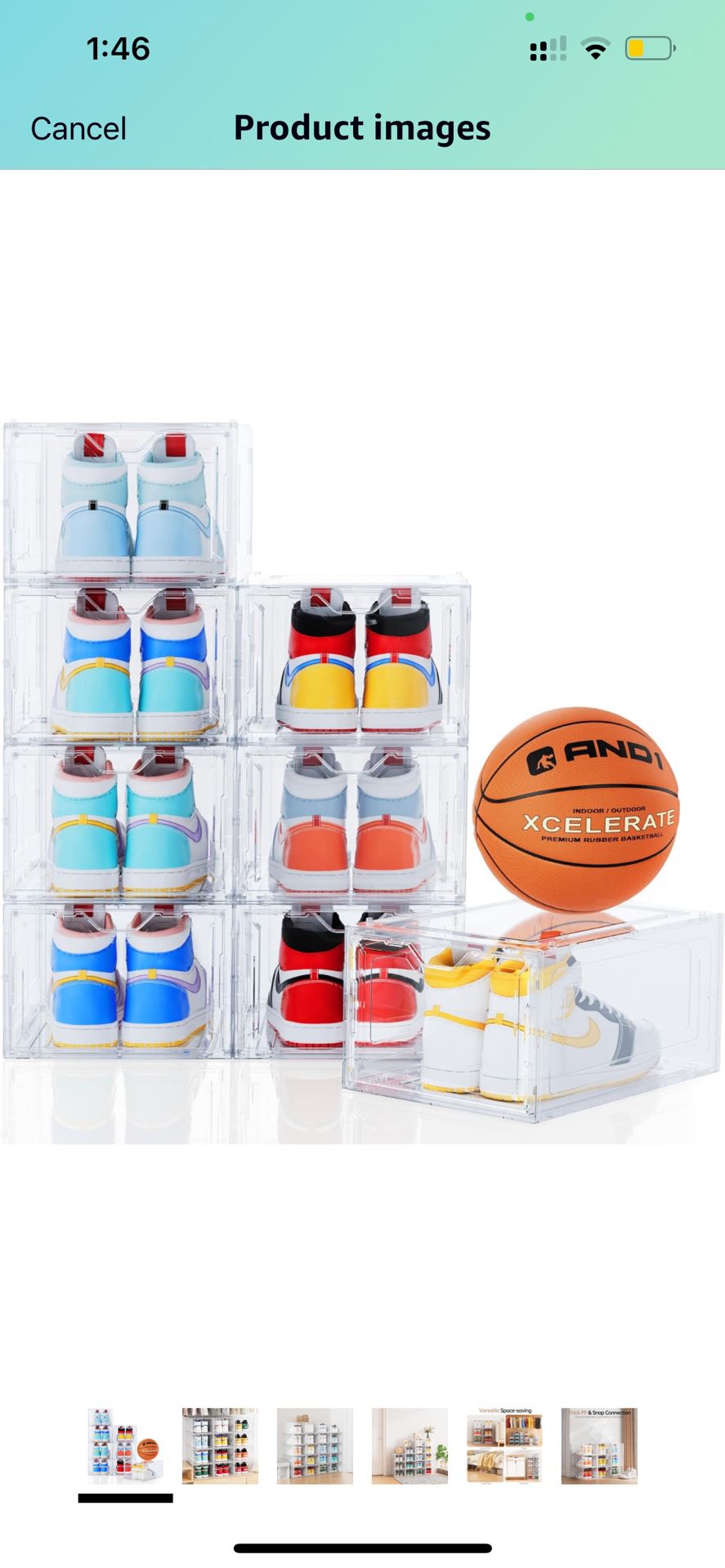 8-Pack Thicken & Stackable Shoe Storage Boxes with Magnetic Door, Clear & Sturdy Plastic Organizer for Closet, Space-Saving Sneaker & Boot Disp