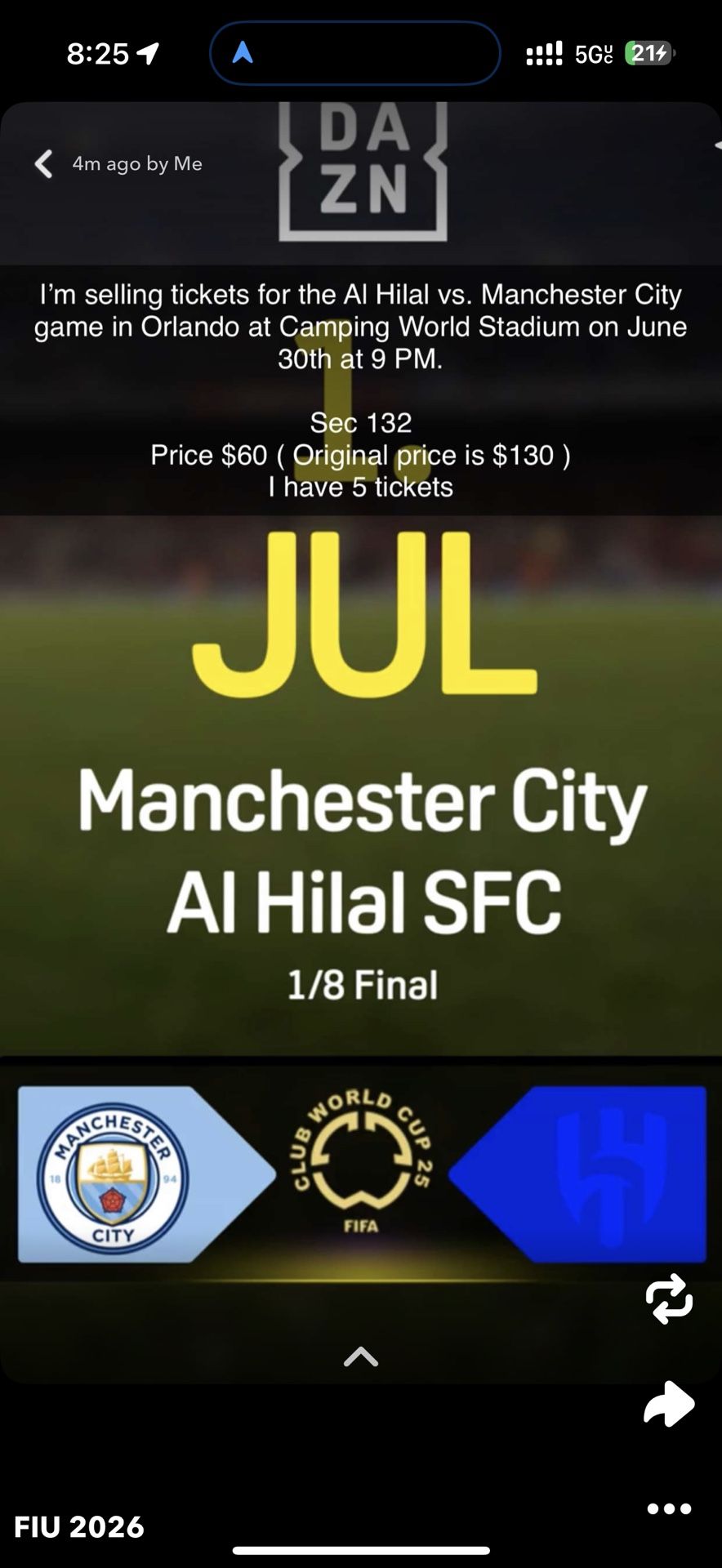 tickets for Al Hilal vs. Manchester City 