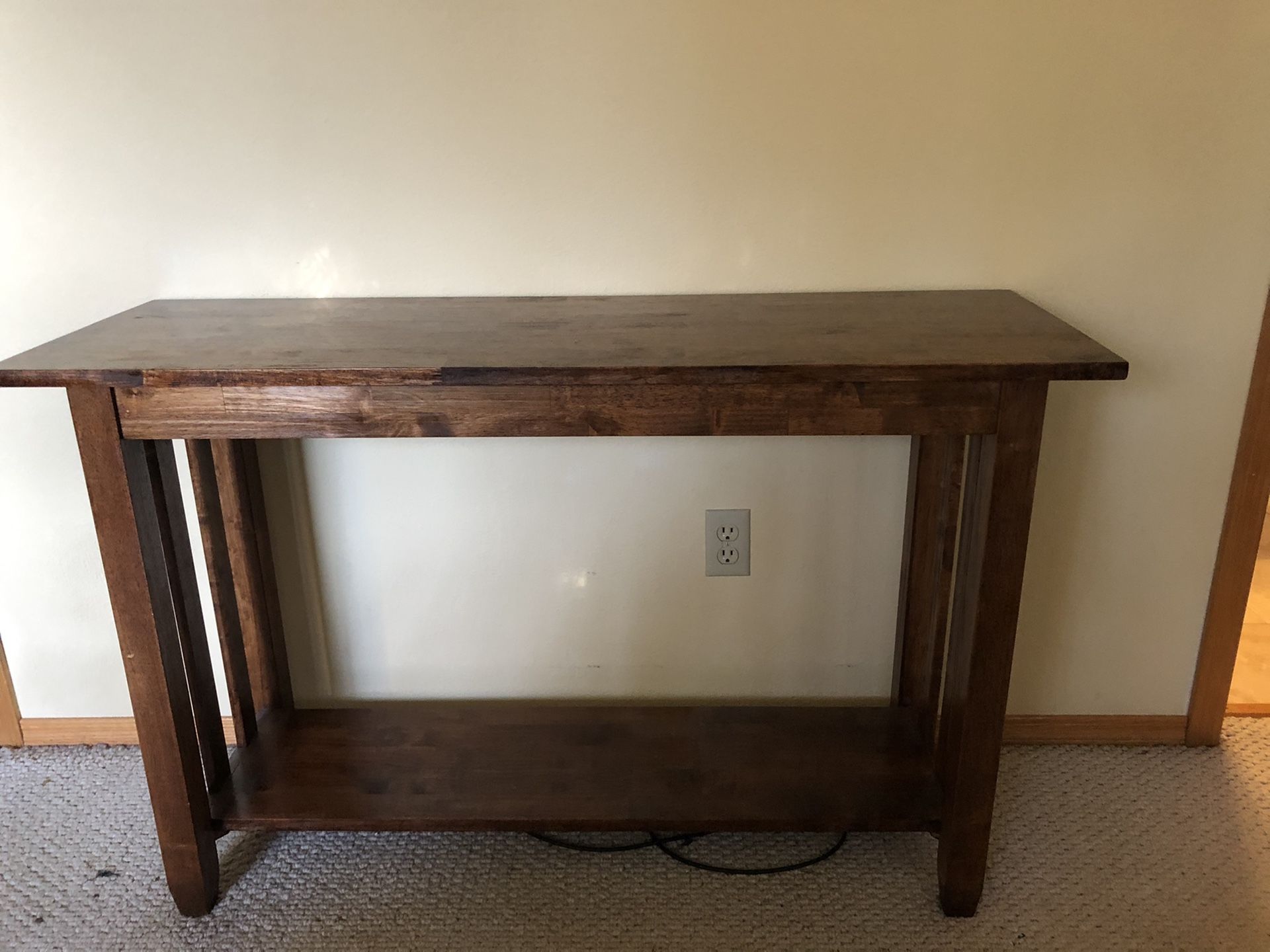 Mission style console table