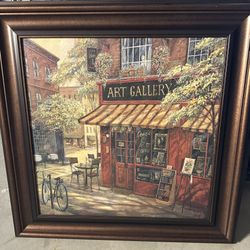 framed print of the artwork titled "Doug's Art Gallery" by artist Ruane Manning