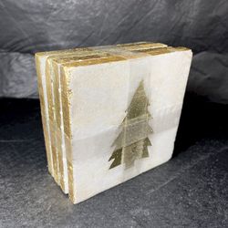 Thirsty Stone Marble Xmas Coasters 