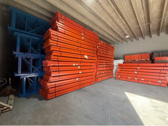 Used pallet racking beams uprights wire decks industrial used shelving