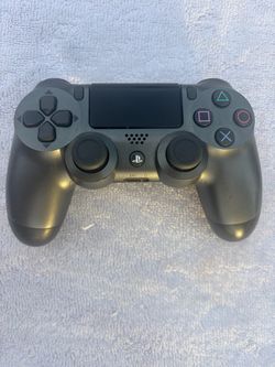 PS4 Controller Steel Black Gunmetal - No Drift, Rumble & Headset Jack Tested - Cleaned