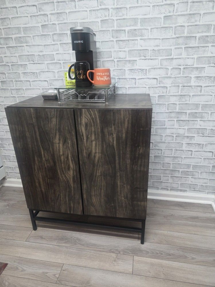 Dark Brown Wine Cabinet
