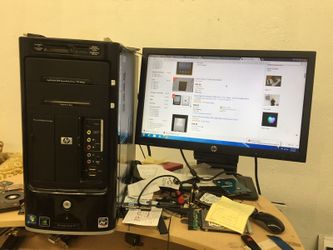 Hp desktop multimedia computer system with 22"" monitor