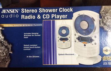 Jensen Stereo Shower Clock Radio & CD Player