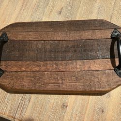 Wine Barrel Tray, Like New, Barely Used