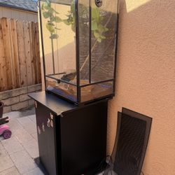 REPTI ZOO 24x18x36" Tall Glass Terrarium Habitat 67 Gallon Reptile Rainforest