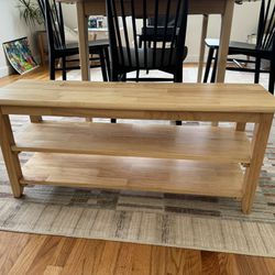 Solid Wood Bench For Shoes