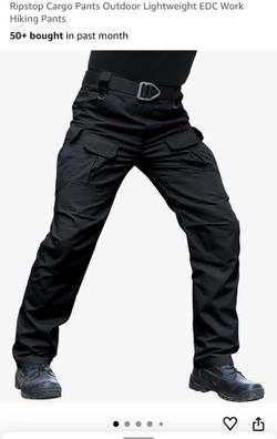 Hiwise Men's Stretch Tactical Pants Water Resistant Ripstop Cargo Pants Outdoor Lightweight EDC Work Hiking Pants