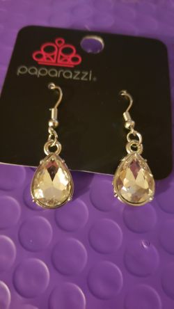 Paparazzi Jeweled silver earrings