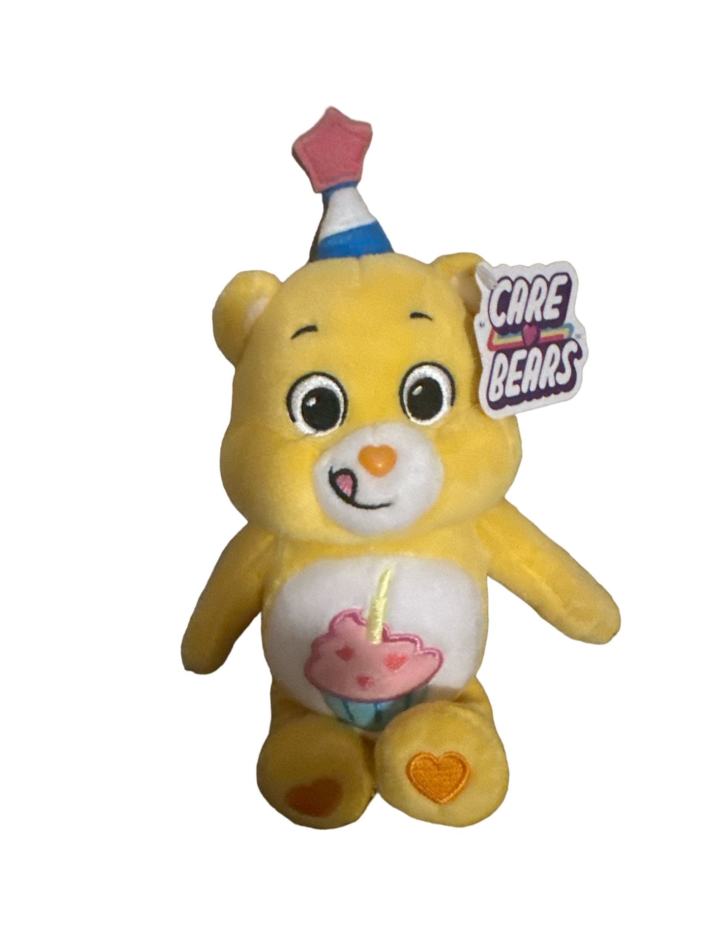 Care Bears 9" Bean Plush (Glitter Belly) - Birthday Bear - Soft Huggable Material! No original box