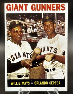 Topps 1964 Willie Mays Orlando Cepeda Giant Gunners #306 SF Giants (EX+)