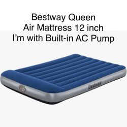 Bestway Queen Air Mattress 12 inch with Built-in AC Pump