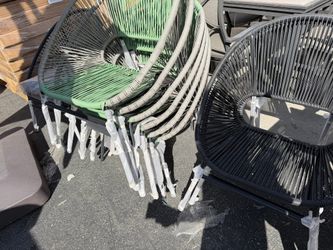 Wicker Club Chairs Set