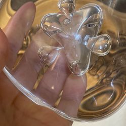 Art Glass Paperweight James Kingwell  Fire & Ice Studio Controlled Bubbles Signed