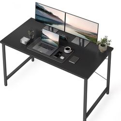 🥨CubiCubi Computer Desk, 40 inch Home Office Small Desk, Modern Simple Style PC Table for Office, Study, Writing, Black